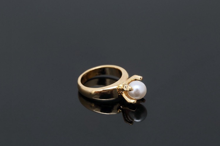 [W] E588-Gold Plated-(20pcs)-13.5*9mm Pearl Ring Charms-Tiny Ring  Pendant-Wholesale Charms, [PRODUCT_SEARCH_KEYWORD], JEWELFINGER-INBEAD, [CURRENT_CATE_NAME]