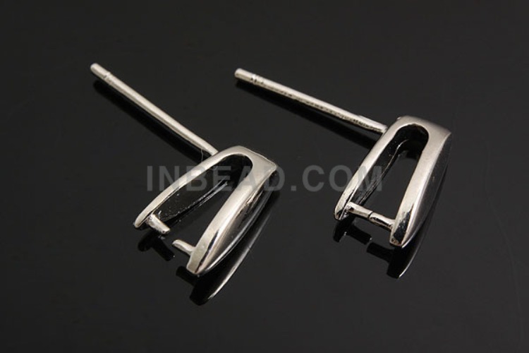 M053-Rhodium Plated-(1pairs)-Earring Component-Wholesale Silver Earrings, [PRODUCT_SEARCH_KEYWORD], JEWELFINGER-INBEAD, [CURRENT_CATE_NAME]