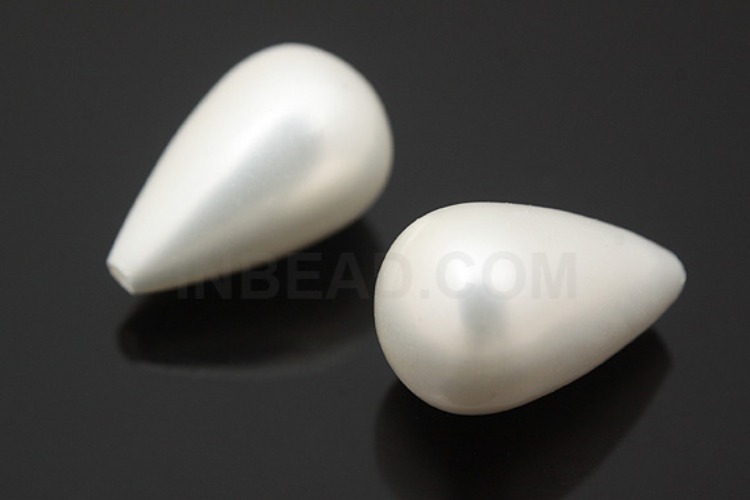 E496-Half-drilled-Shell Pearl-(1piece)-10*16mm Half drilled Pearl coated on Shell based-Wholesale Gemstone, [PRODUCT_SEARCH_KEYWORD], JEWELFINGER-INBEAD, [CURRENT_CATE_NAME]