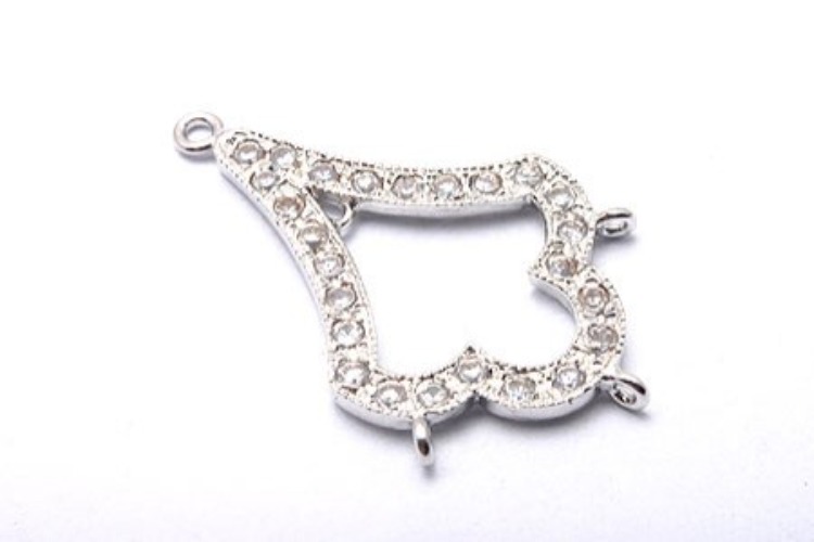 K535-Rhodium Plated-(1piece)-CZ Silver-Wholesale Silver Connects, [PRODUCT_SEARCH_KEYWORD], JEWELFINGER-INBEAD, [CURRENT_CATE_NAME]