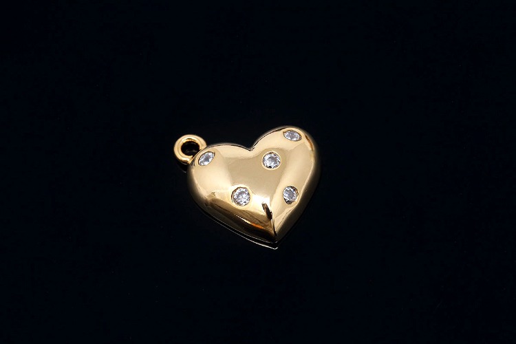 [W] H112-Gold Plated-(20pcs)-10*9mm CZ Heart Charms-Tiny Heart Pendant-Jewelry Making Supply-Wholesale Charms, [PRODUCT_SEARCH_KEYWORD], JEWELFINGER-INBEAD, [CURRENT_CATE_NAME]
