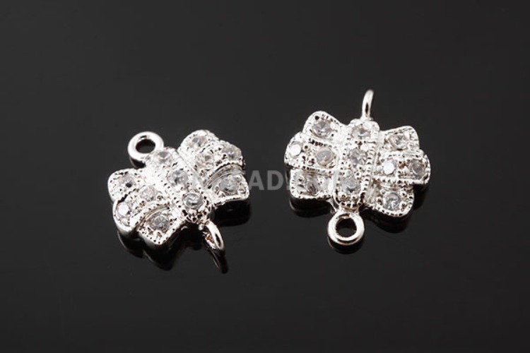 K488-Rhodium Plated-(1piece)-CZ Silver-Wholesale Silver Connects, [PRODUCT_SEARCH_KEYWORD], JEWELFINGER-INBEAD, [CURRENT_CATE_NAME]
