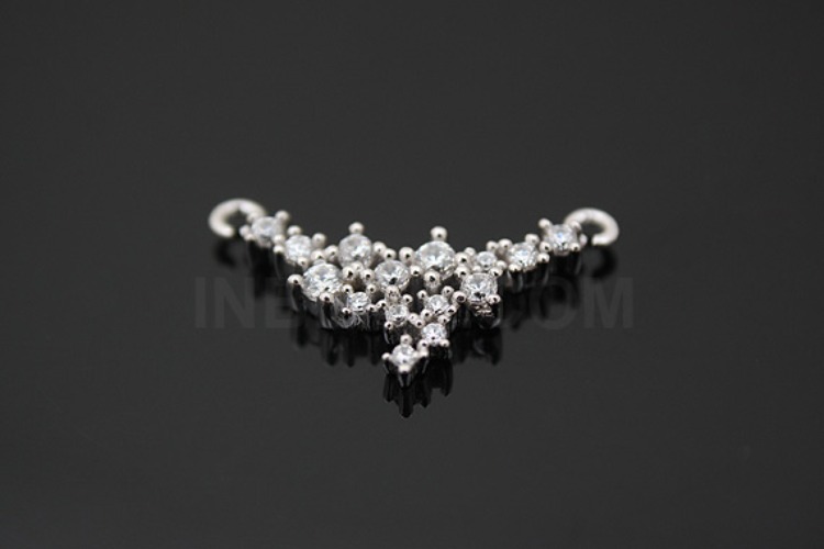 [W] K833-Rhodium Plated-(10pcs)-CZ Silver Pendants-Wholesale Silver Pendants, [PRODUCT_SEARCH_KEYWORD], JEWELFINGER-INBEAD, [CURRENT_CATE_NAME]
