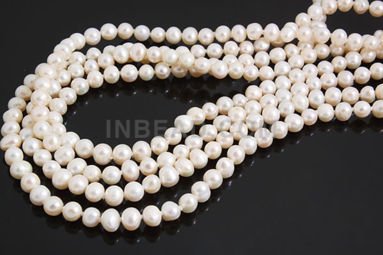 [W] G136-Water Pearl-(5Roll)-7mm Water Pearl 150cm-Wholesale Pearl, [PRODUCT_SEARCH_KEYWORD], JEWELFINGER-INBEAD, [CURRENT_CATE_NAME]