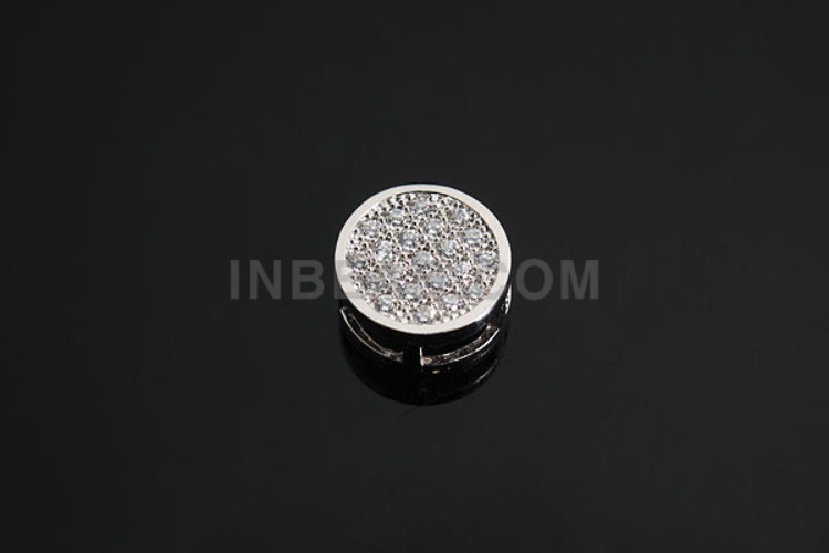 [W] K305-Rhodium Plated-(10pcs)-7mm CZ Silver Pendants-Wholesale Silver Pendants, [PRODUCT_SEARCH_KEYWORD], JEWELFINGER-INBEAD, [CURRENT_CATE_NAME]