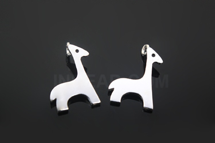 K1290-Rhodium Plated-(2pcs)-Giraffe Silver Pendants-Wholesale Silver Pendants, [PRODUCT_SEARCH_KEYWORD], JEWELFINGER-INBEAD, [CURRENT_CATE_NAME]