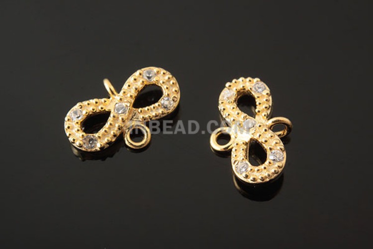 K595-Gold Plated-(1piece)-CZ Silver Connects-Wholesale Silver Connects, [PRODUCT_SEARCH_KEYWORD], JEWELFINGER-INBEAD, [CURRENT_CATE_NAME]