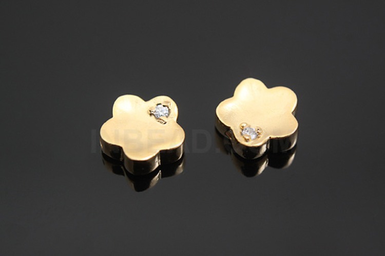 [W] K297-Gold Plated-(10pcs)-CZ Flower Pendants-Wholesale Silver Pendants, [PRODUCT_SEARCH_KEYWORD], JEWELFINGER-INBEAD, [CURRENT_CATE_NAME]