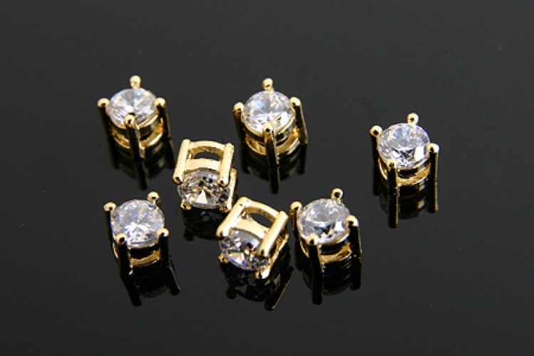 [W] K201-Gold Plated-(20pcs)-4mm CZ Pendants-Wholesale Silver Pendants, [PRODUCT_SEARCH_KEYWORD], JEWELFINGER-INBEAD, [CURRENT_CATE_NAME]