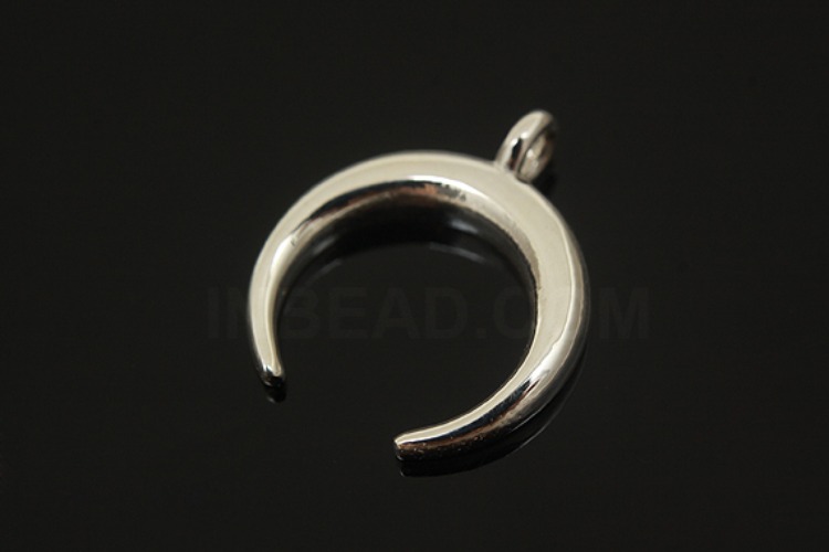 [W] K043-Non Plated-(6pcs)-Horn Silver Pendants-Wholesale Silver Pendants, [PRODUCT_SEARCH_KEYWORD], JEWELFINGER-INBEAD, [CURRENT_CATE_NAME]