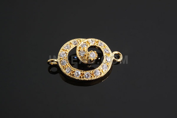 K642-Gold Plated-(1piece)-CZ Silver Connects-Wholesale Silver Connects, [PRODUCT_SEARCH_KEYWORD], JEWELFINGER-INBEAD, [CURRENT_CATE_NAME]