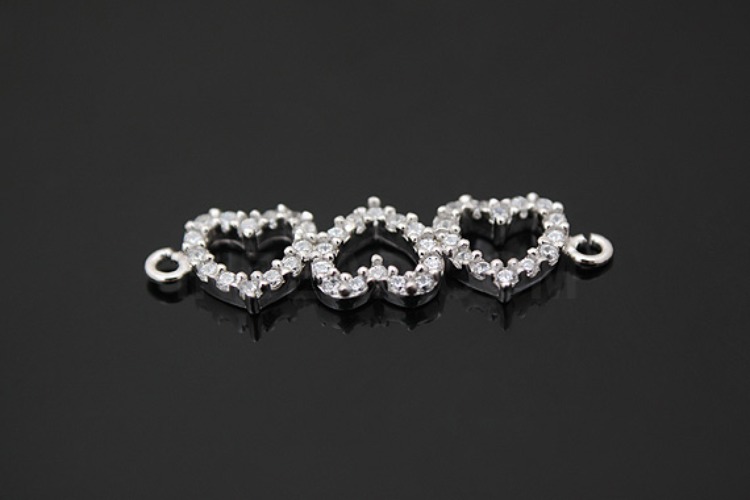 M104-Rhodium Plated-(1piece)-CZ Heart Silver Pendants-Wholesale Silver Pendants, [PRODUCT_SEARCH_KEYWORD], JEWELFINGER-INBEAD, [CURRENT_CATE_NAME]