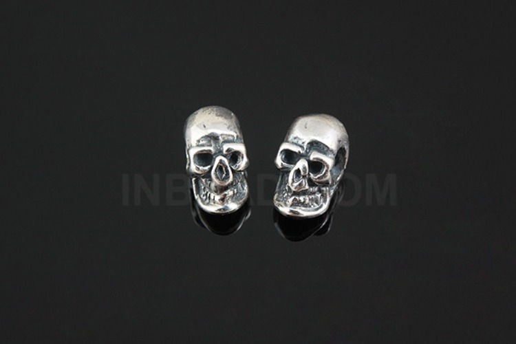 K203-Silver Sulfide-(1piece)-4*7mm Skull Silver Pendants-Wholesale Silver Pendants, [PRODUCT_SEARCH_KEYWORD], JEWELFINGER-INBEAD, [CURRENT_CATE_NAME]