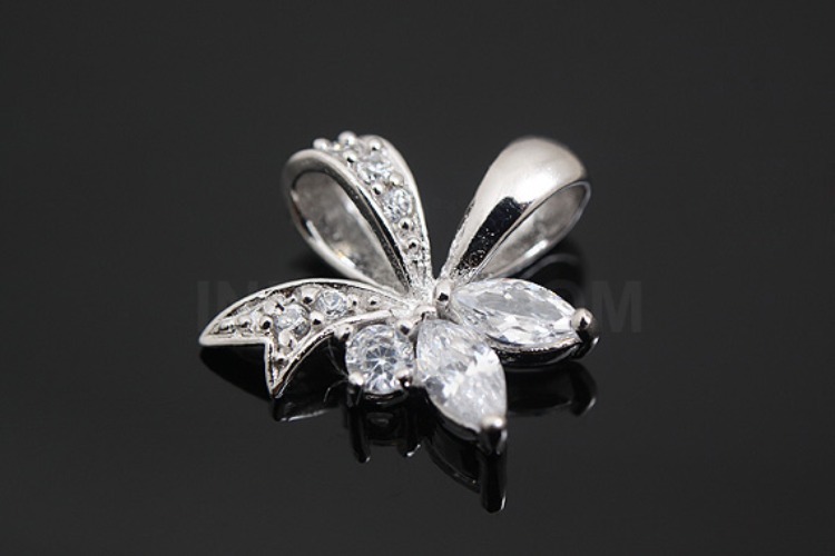 K606-Rhodium Plated-(1piece)-16*16mm CZ Pendants-Wholesale Silver Pendants, [PRODUCT_SEARCH_KEYWORD], JEWELFINGER-INBEAD, [CURRENT_CATE_NAME]