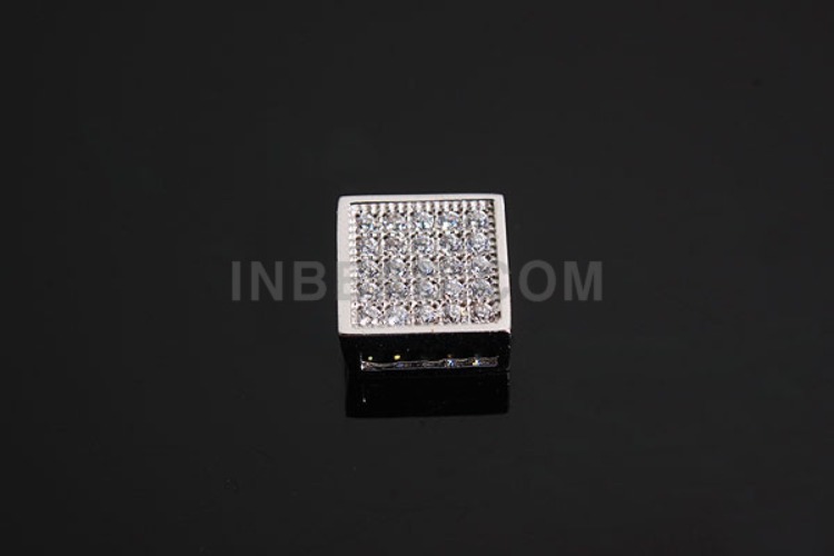 K1036-Rhodium Plated-(1piece)-7.5mm CZ Silver Pendants-Wholesale Silver Pendants, [PRODUCT_SEARCH_KEYWORD], JEWELFINGER-INBEAD, [CURRENT_CATE_NAME]