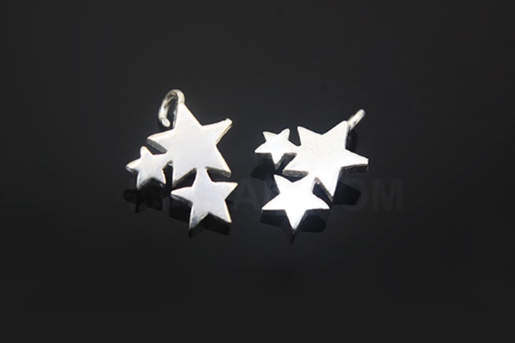 [W] K1294-Rhodium Plated-(20pcs)-Star Silver Pendants-Wholesale Silver Pendants, [PRODUCT_SEARCH_KEYWORD], JEWELFINGER-INBEAD, [CURRENT_CATE_NAME]