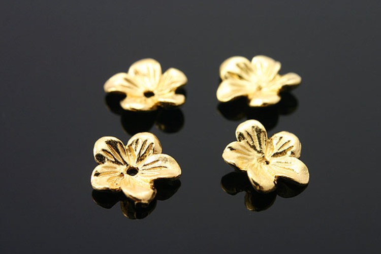 K246-Gold Plated-(2pcs)-Flower Pendants-Wholesale Silver Pendants, [PRODUCT_SEARCH_KEYWORD], JEWELFINGER-INBEAD, [CURRENT_CATE_NAME]