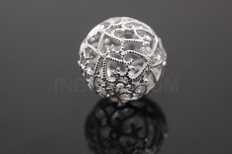 [W] K1017-Rhodium Plated-(10pcs)-13mm Silver Love Ball Pendant-Wholesale Silver Pendants, [PRODUCT_SEARCH_KEYWORD], JEWELFINGER-INBEAD, [CURRENT_CATE_NAME]