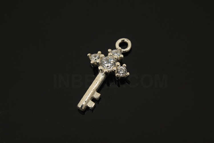[W] V071-Non Plated-(10pcs)-CZ Key Pendants-Wholesale Silver Pendants, [PRODUCT_SEARCH_KEYWORD], JEWELFINGER-INBEAD, [CURRENT_CATE_NAME]