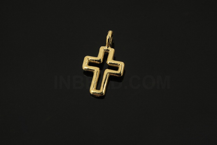 [W] V228-Gold Plated-(10pcs)-Cross Charms-Wholesale Silver Charms, [PRODUCT_SEARCH_KEYWORD], JEWELFINGER-INBEAD, [CURRENT_CATE_NAME]