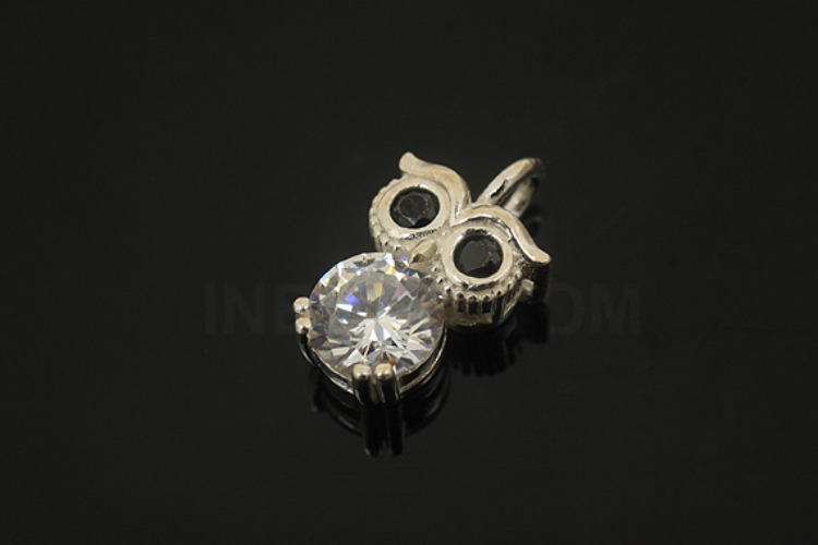 [W] V223-Non Plated-(5pcs)-Owl Charms-Wholesale Silver Charms, [PRODUCT_SEARCH_KEYWORD], JEWELFINGER-INBEAD, [CURRENT_CATE_NAME]