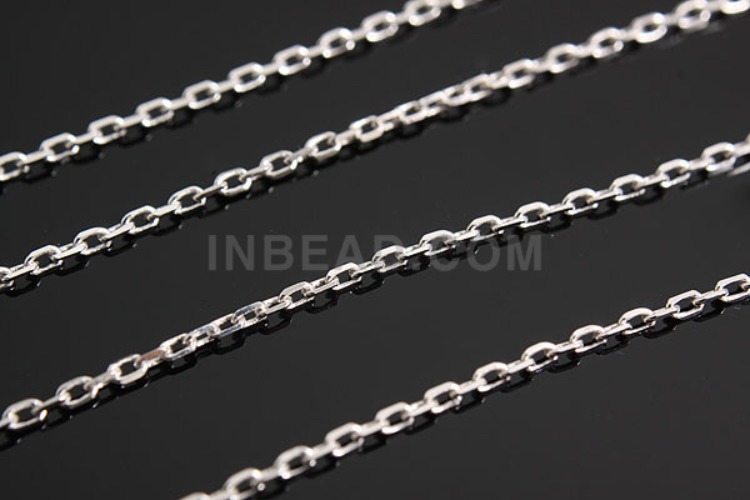 [W] K343-Rhodium Plated-(5M)-230 4DC Chains-Wholesale Silver Chains, [PRODUCT_SEARCH_KEYWORD], JEWELFINGER-INBEAD, [CURRENT_CATE_NAME]