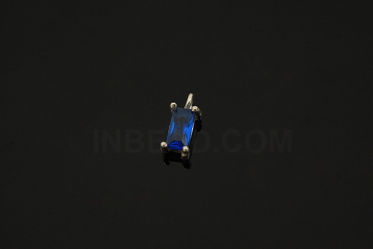 [W] V127-Non Plated-(10pcs)-CZ Sapphire Charms-Wholesale Silver Charms, [PRODUCT_SEARCH_KEYWORD], JEWELFINGER-INBEAD, [CURRENT_CATE_NAME]