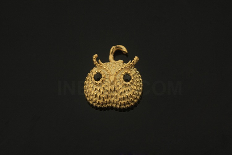 [W] V220-Gold Plated-(10pcs)-Owl Charms-Wholesale Silver Charms, [PRODUCT_SEARCH_KEYWORD], JEWELFINGER-INBEAD, [CURRENT_CATE_NAME]