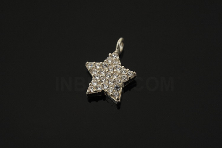 [W] V179-Non Plated-(5pcs)-CZ Star Charms-Wholesale Silver Charms, [PRODUCT_SEARCH_KEYWORD], JEWELFINGER-INBEAD, [CURRENT_CATE_NAME]