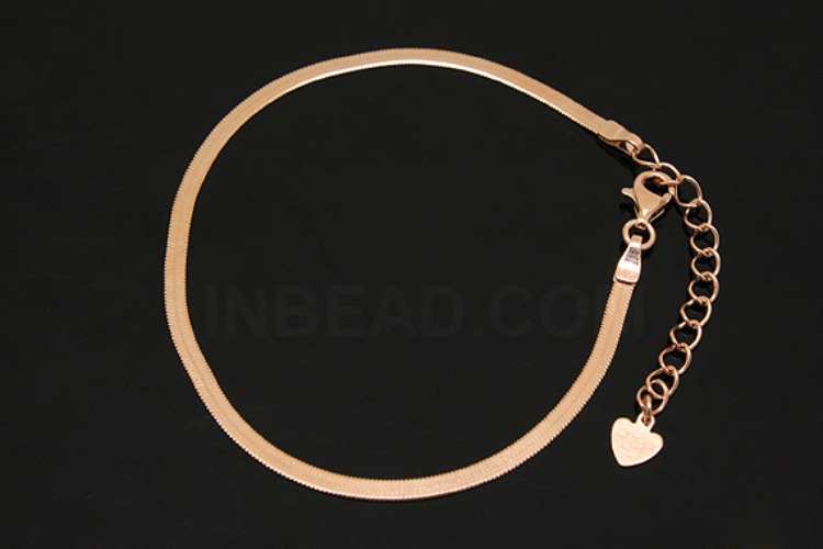 [W] A311-Pink Gold Plated-(3pcs)-SN135 EFDC 20cm Bracelet-Wholesale Silver Bracelet, [PRODUCT_SEARCH_KEYWORD], JEWELFINGER-INBEAD, [CURRENT_CATE_NAME]