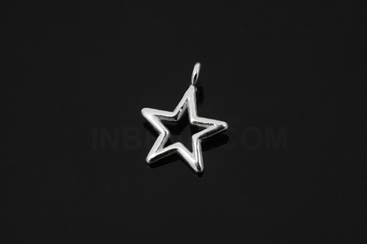 [W] V237-Rhodium Plated-(10pcs)-Star Charms-Wholesale Silver Charms, [PRODUCT_SEARCH_KEYWORD], JEWELFINGER-INBEAD, [CURRENT_CATE_NAME]