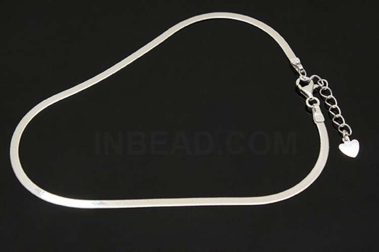 [W] A253-None Plated-(3pcs)-SN135 EFDC 25cm Ankle Bracelet-Wholesale Silver Ankle Bracelet, [PRODUCT_SEARCH_KEYWORD], JEWELFINGER-INBEAD, [CURRENT_CATE_NAME]