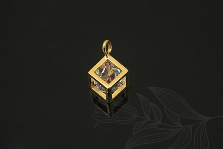 [W] V029-Gold Plated-(10pcs)-5mm Cube Pendants-Wholesale Silver Pendants, [PRODUCT_SEARCH_KEYWORD], JEWELFINGER-INBEAD, [CURRENT_CATE_NAME]