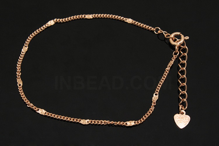 [W] A316-Pink Gold Plated-(5pcs)-140FP 20cm Bracelet-Wholesale Silver Bracelet, [PRODUCT_SEARCH_KEYWORD], JEWELFINGER-INBEAD, [CURRENT_CATE_NAME]