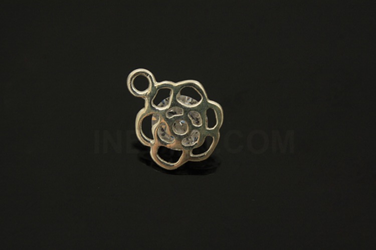 [W] V040-Non Plated-(10pcs)-CZ Rose Pendants-Wholesale Silver Pendants, [PRODUCT_SEARCH_KEYWORD], JEWELFINGER-INBEAD, [CURRENT_CATE_NAME]