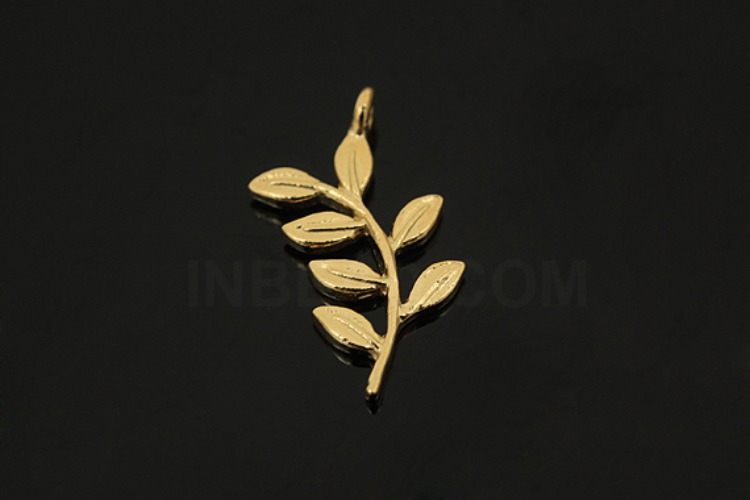 [W] V144-Gold Plated-(5pcs)-Leaf Charms-Wholesale Silver Charms, [PRODUCT_SEARCH_KEYWORD], JEWELFINGER-INBEAD, [CURRENT_CATE_NAME]