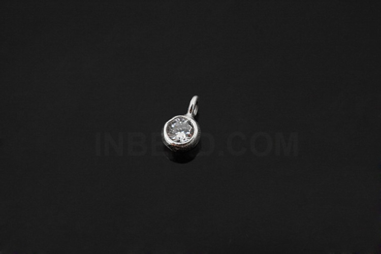 [W] V093-Rhodium Plated-(20pcs)-CZ Crystal Charms-Wholesale Silver Charms, [PRODUCT_SEARCH_KEYWORD], JEWELFINGER-INBEAD, [CURRENT_CATE_NAME]