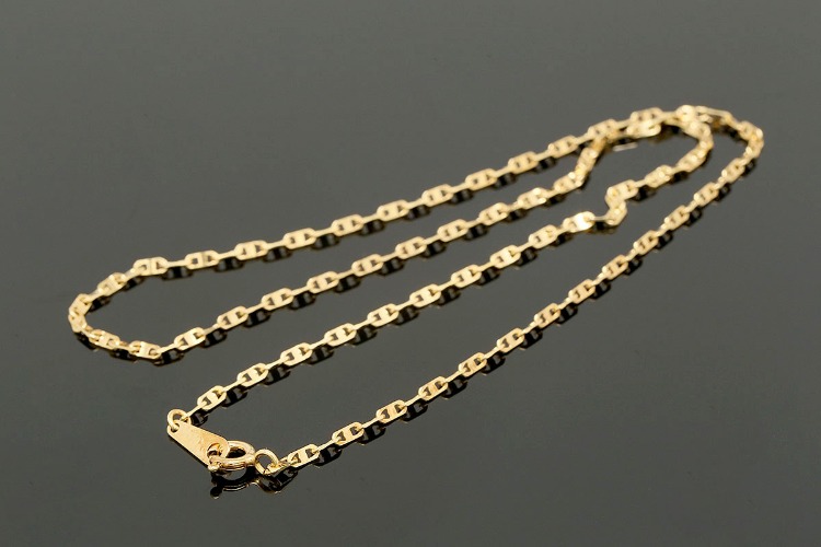 K1029-Gold Plated-(1piece)-1.8*3mm Chain 41cm Necklace-Wholesale Silver Chains, [PRODUCT_SEARCH_KEYWORD], JEWELFINGER-INBEAD, [CURRENT_CATE_NAME]