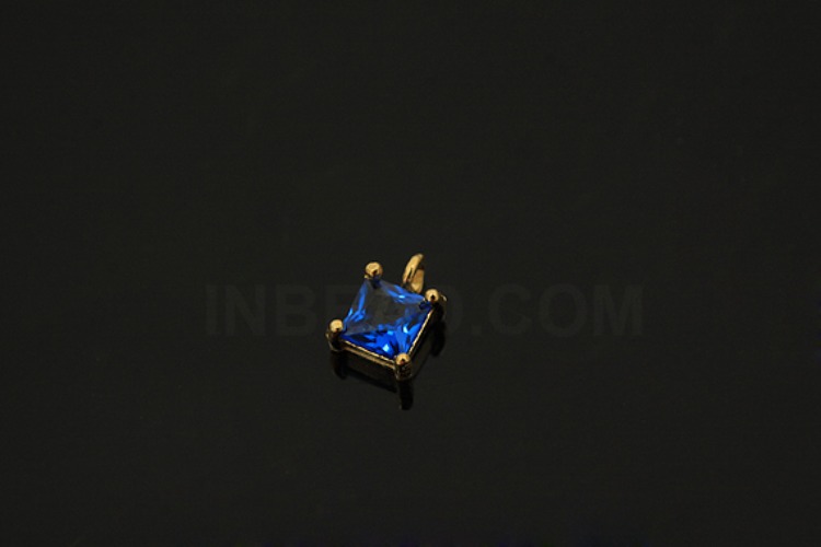 [W] V140-Gold Plated-(10pcs)-CZ Sapphire Charms-Wholesale Silver Charms, [PRODUCT_SEARCH_KEYWORD], JEWELFINGER-INBEAD, [CURRENT_CATE_NAME]