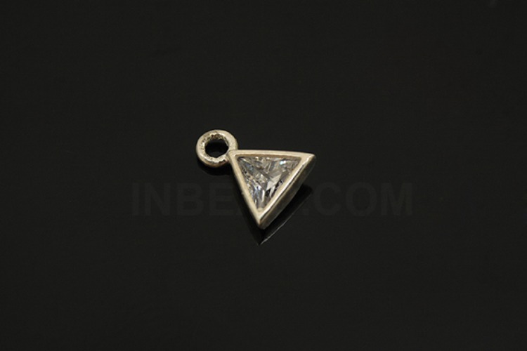 [W] V044-Non Plated-(10pcs)-CZ Triangle Pendants-Wholesale Silver Pendants, [PRODUCT_SEARCH_KEYWORD], JEWELFINGER-INBEAD, [CURRENT_CATE_NAME]