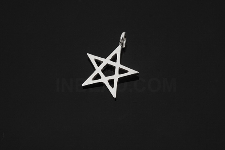 [W] V185-Rhodium Plated-(10pcs)-Star Charms-Wholesale Silver Charms, [PRODUCT_SEARCH_KEYWORD], JEWELFINGER-INBEAD, [CURRENT_CATE_NAME]