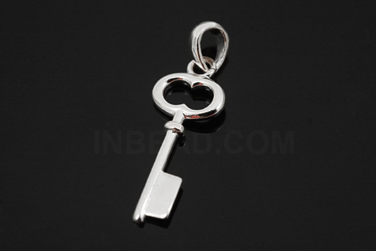 [W] V081-Rhodium Plated-(5pcs)-Silver Key Pendants-Wholesale  Pendants, [PRODUCT_SEARCH_KEYWORD], JEWELFINGER-INBEAD, [CURRENT_CATE_NAME]