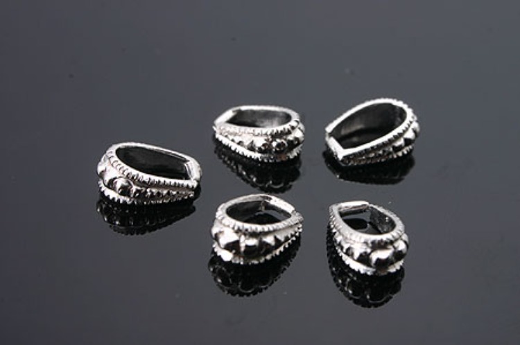 [W] K515-Rhodium Plated-(20pcs)-7.5mm Silver Bail-Wholesale Silver Beads Bails, [PRODUCT_SEARCH_KEYWORD], JEWELFINGER-INBEAD, [CURRENT_CATE_NAME]