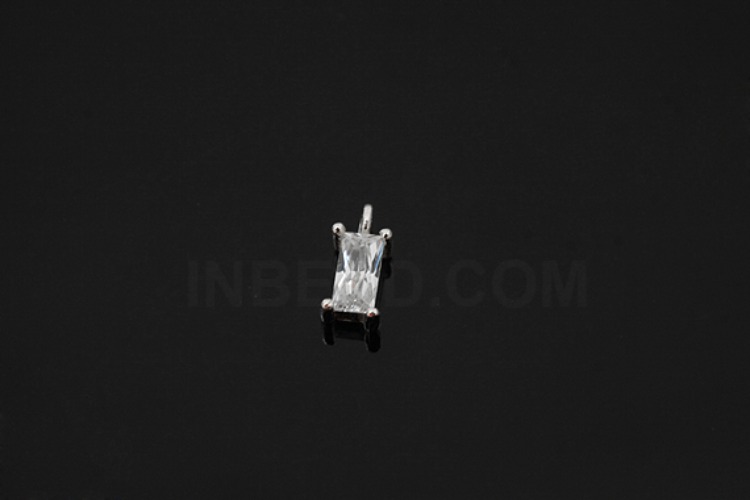 [W] V121-Rhodium Plated-(10pcs)-CZ Crystal Charms-Wholesale Silver Charms, [PRODUCT_SEARCH_KEYWORD], JEWELFINGER-INBEAD, [CURRENT_CATE_NAME]