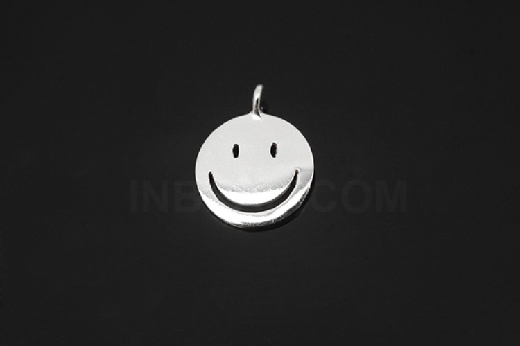 [W] V209-Rhodium Plated-(10pcs)-9mm Smile Charms-Wholesale Silver Charms, [PRODUCT_SEARCH_KEYWORD], JEWELFINGER-INBEAD, [CURRENT_CATE_NAME]
