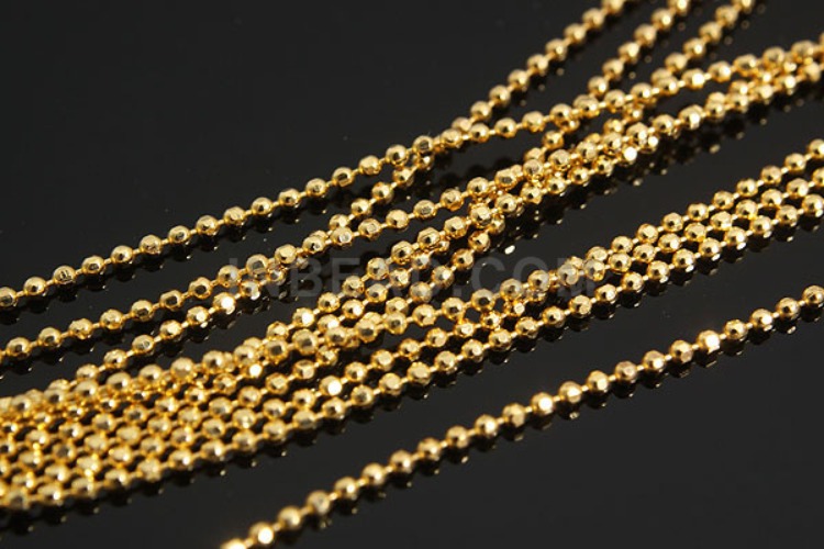 [W] K730-Gold Plated-(5M)-1mm Cutting Ball Chain-Wholesale Silver Chains, [PRODUCT_SEARCH_KEYWORD], JEWELFINGER-INBEAD, [CURRENT_CATE_NAME]