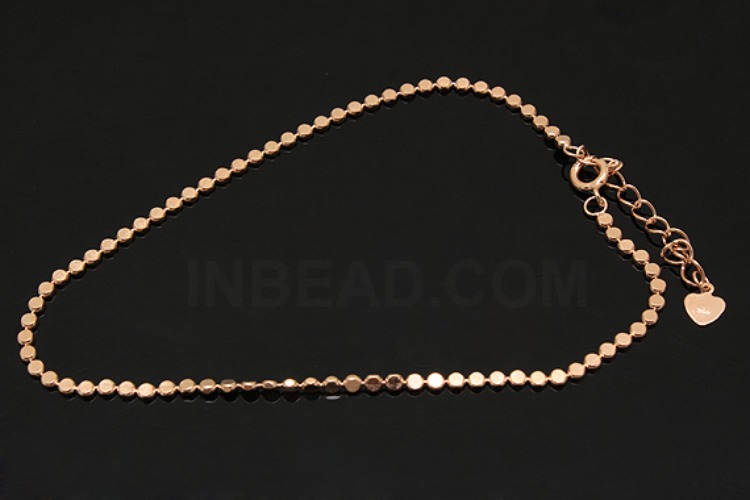 [W] A252-Pink Gold Plated-(3pcs)-2mm 25cm Ankle Bracelet-Wholesale Silver Ankle Bracelet, [PRODUCT_SEARCH_KEYWORD], JEWELFINGER-INBEAD, [CURRENT_CATE_NAME]