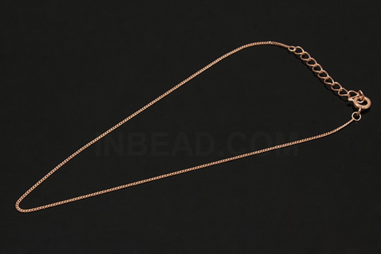 [W] A237-Pink Gold Plated-(5pcs)-125DC 25cm Ankle Bracelet-Wholesale Silver Ankle Bracelet, [PRODUCT_SEARCH_KEYWORD], JEWELFINGER-INBEAD, [CURRENT_CATE_NAME]