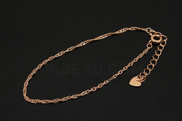 [W] A309-Pink Gold Plated-(5pcs)-D125 HM 20cm Bracelet-Wholesale Silver Bracelet, [PRODUCT_SEARCH_KEYWORD], JEWELFINGER-INBEAD, [CURRENT_CATE_NAME]
