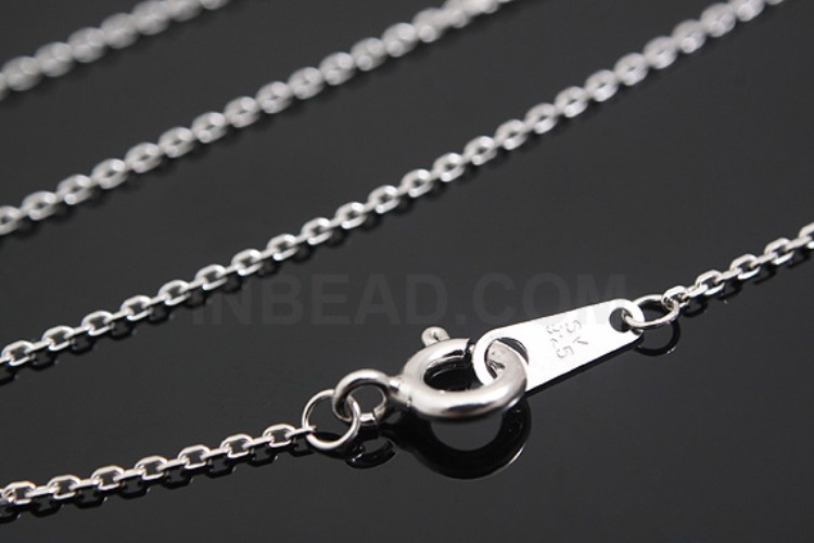 [W] K1116-Rhodium Plated-(10pcs)-230 4DC Chain 41cm Necklace-Wholesale Silver Chains, [PRODUCT_SEARCH_KEYWORD], JEWELFINGER-INBEAD, [CURRENT_CATE_NAME]
